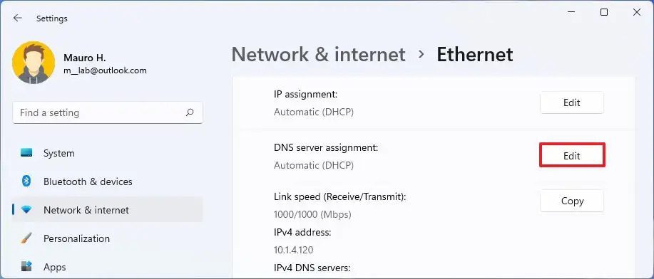 روش تغییر DNS ویندوز 11